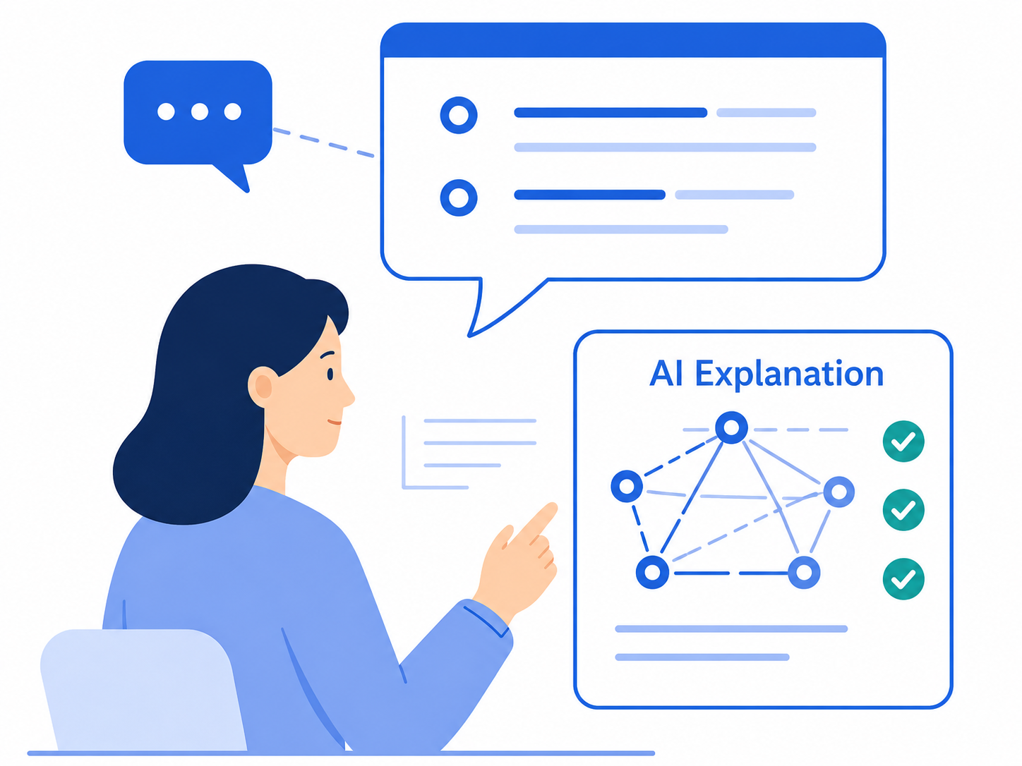 A person interpreting an AI explanation