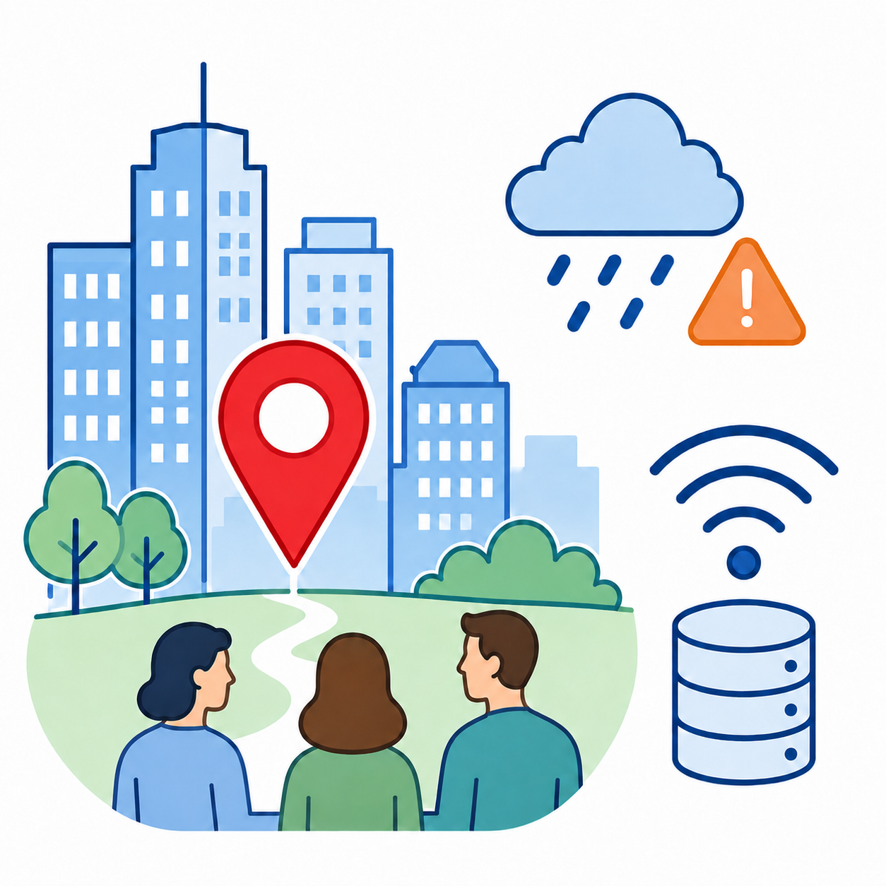 An urban community with crowdsourced data and disaster signals